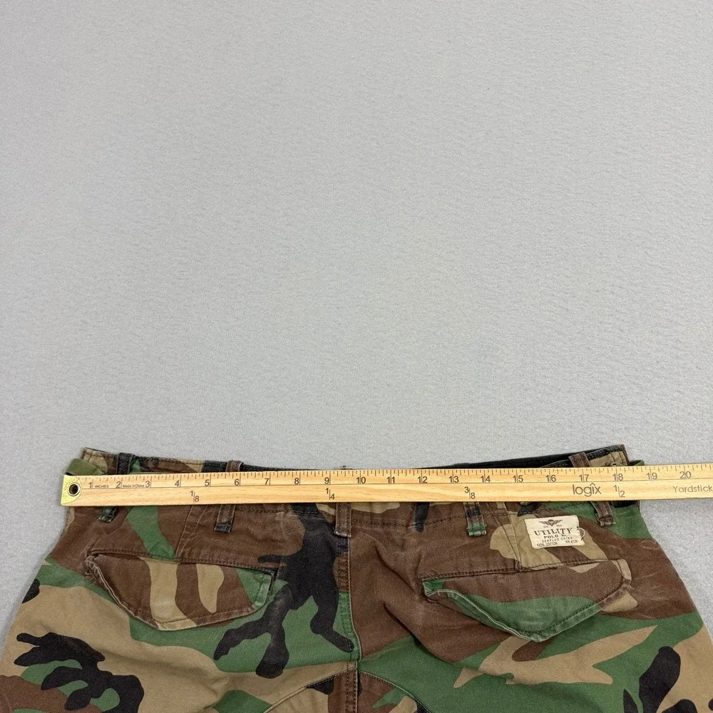 Polo Ralph Lauren Camo Utility Cargo Pants Men's 36x32 Camouflage Army Woodland